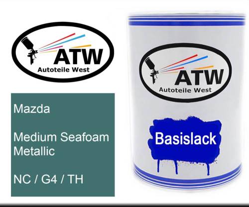 Mazda, Medium Seafoam Metallic, NC / G4 / TH: 500ml Lackdose, von ATW Autoteile West.